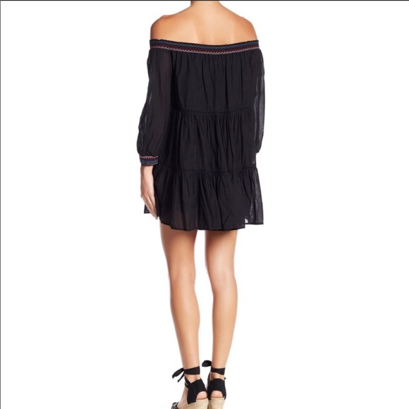 NWT FREE PEOPLE Black Sunbeams Off Shoulder Mini - Picture 8 of 8
